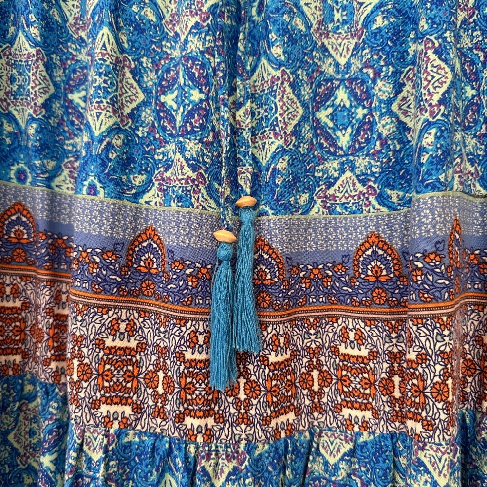Ava Christine Boho Rayon Maxi Skirt size L - Picture 5 of 11